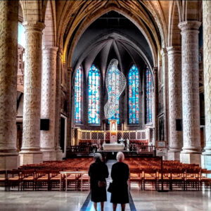 Photomontage in the Luxembourg Cathedral